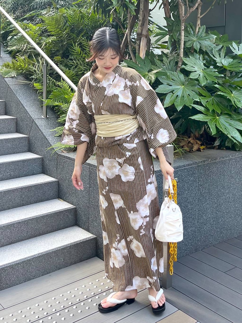 Heather 浴衣 ゆかた 着物 ブラウン イエロー 楽天市場】浴衣 レディース 女性用 Scena 黄 イエロー 綿 麻 夏