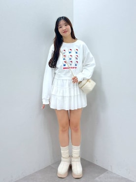 「Heather（ヘザー）のアイテム（バッグ）」を使った、nae🍒さん（レディース・168cm）の秋コーディネート