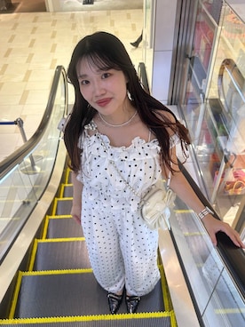「Heather（ヘザー）のアイテム（パンツ）」を使った、nae🍒さん（レディース・168cm）の夏コーディネート