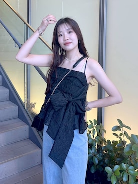 「キャミソール」｜nae🍒さん（レディース・168cm）の夏コーディネート