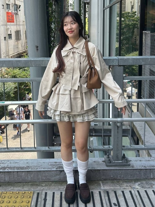 厚底スクエアローファー　1047005