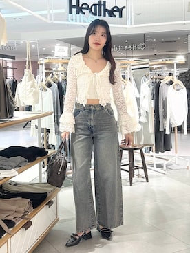 「Heather（ヘザー）のアイテム（バッグ）」を使った、nae🍒さん（レディース・168cm）の春コーディネート