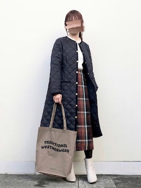 「Traditional Weatherwear」｜「アイテム（PC・スマホグッズ/家電）」を使った、syrupさん（レディース・162cm）の秋コーディネート
