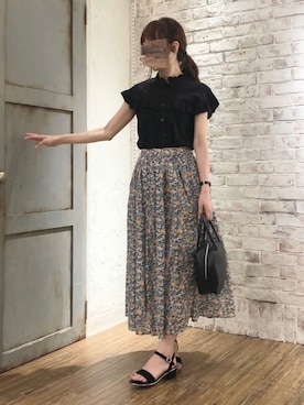 「オリエンタルトラフィック」｜「アイテム（PC・スマホグッズ/家電）」を使った、syrupさん（レディース・162cm）の夏コーディネート