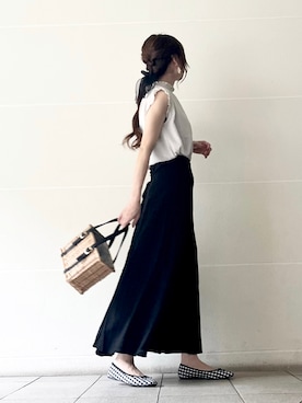 「Lattice（Lattice）のアイテム（かごバッグ）」を使った、syrupさん（レディース・162cm）の春コーディネート