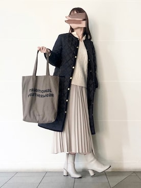 「Traditional Weatherwear」｜「アイテム（PC・スマホグッズ/家電）」を使った、syrupさん（レディース・162cm）の秋コーディネート