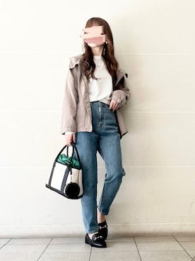 「Te chichi（テチチ）のアイテム（マウンテンパーカー）」を使った、syrupさん（レディース・162cm）の春コーディネート