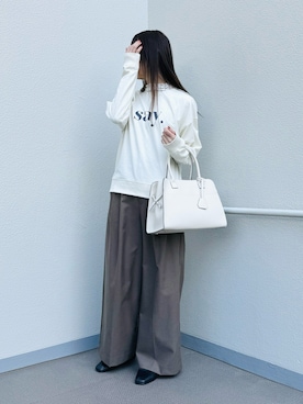 「Samansa Mos2 blue」｜「アイテム（PC・スマホグッズ/家電）」を使った、syrupさん（レディース・162cm）の春コーディネート