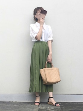 「アンブルネージュ」｜「アイテム（PC・スマホグッズ/家電）」を使った、syrupさん（レディース・162cm）の夏コーディネート