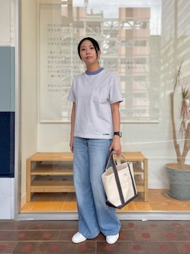 「L.L.Bean（エルエルビーン）のアイテム（トップス）」を使った、yosshiinooさん（レディース・161cm）の春コーディネート
