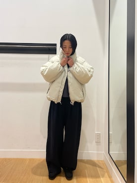 「clarks」｜「アイテム（スウェットパンツ）」を使った、yosshiinooさん（レディース・161cm）の秋コーディネート