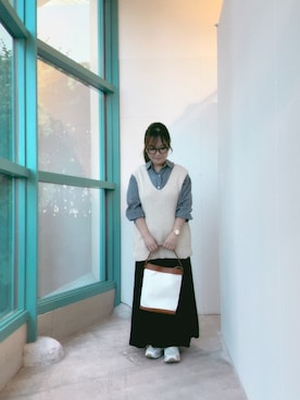 「秋服」｜「アイテム（ベスト）」を使った、onoさん（レディース・150cm）の秋コーディネート