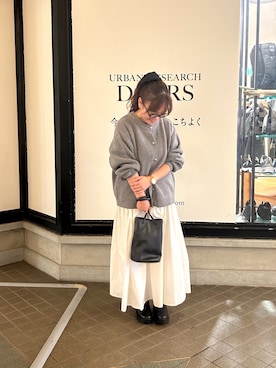 「ニットカーディガン」｜「アイテム（その他アウター）」を使った、onoさん（レディース・150cm）の秋コーディネート