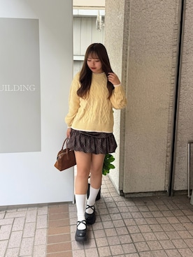 「アイテム（ニット/セーター）」を使った、may81oさん（レディース・153cm・20代）の夏コーディネート