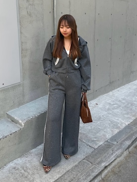 「アイテム（スウェットパンツ）」を使った、may81oさん（レディース・153cm・20代）の冬コーディネート