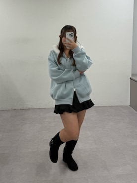 「アイテム（パーカー）」を使った、may81oさん（レディース・153cm）の秋コーディネート