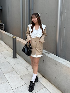 「アイテム（テーラードジャケット）」を使った、may81oさん（レディース・153cm）の冬コーディネート