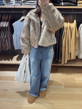 「tiptop」｜「アイテム（ブルゾン）」を使った、harunaさん（レディース・146cm）の秋コーディネート