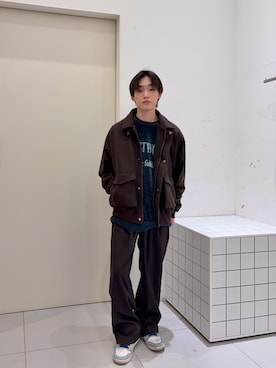 「アイテム（ブルゾン）」を使った、haru081200さん（メンズ・165cm）の冬コーディネート