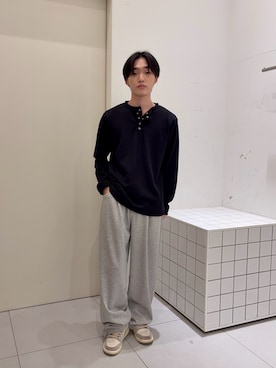 「SENSE OF PLACE by URBAN RESEARCH（センスオブプレイスバイアーバンリサーチ）のアイテム（Tシャツ/カットソー）」を使った、haru081200さん（メンズ・165cm）の秋コーディネート