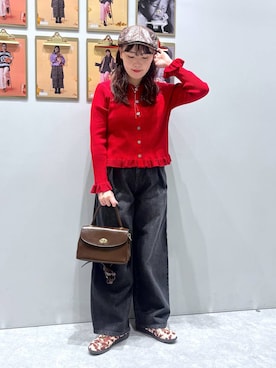 「アイテム（ハンチング/ベレー帽）」を使った、RINO🦋🤍さん（レディース・162cm・20代）の秋コーディネート