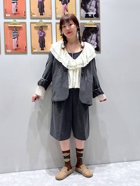「アイテム（ソックス/靴下）」を使った、RINO🦋🤍さん（レディース・162cm・20代）の秋コーディネート