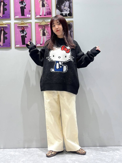 セール】【HELLO KITTY】BIGプルオーバー 606738（ニット/セーター