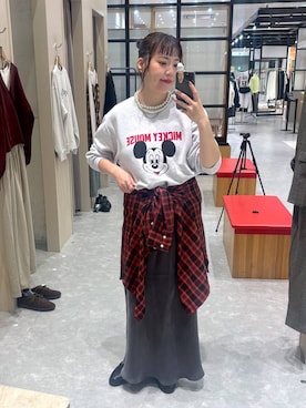 「LOWRYS FARM（ローリーズファーム）のパールタレンネックレス　249411（ネックレス）」を使った、RINO🦋🤍さん（レディース・162cm・20代）の秋コーディネート