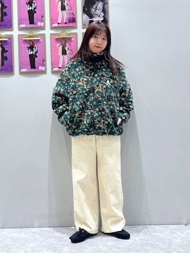 「アイテム（モカシン/デッキシューズ）」を使った、RINO🦋🤍さん（レディース・162cm・20代）の冬コーディネート
