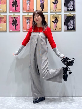 「アイテム（サロペット/オーバーオール）」を使った、RINO🦋🤍さん（レディース・162cm・20代）の秋コーディネート