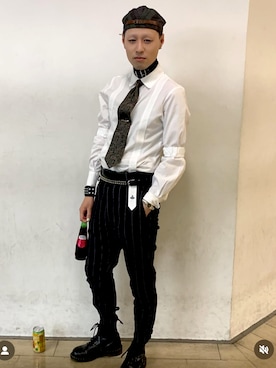 「アイテム（帽子）」を使った、シマさん（メンズ・174cm・30代）の夏コーディネート