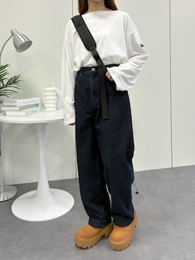 「秋」｜「アイテム（ブーツ）」を使った、senさん（レディース・164cm）の秋コーディネート