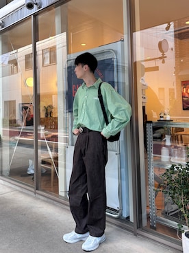 「いいね、save、フォローお願いします🤑」｜伊勢ゆうたさん（メンズ・172cm・20代）の秋コーディネート