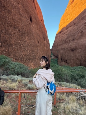 「アイテム（エコバッグ/サブバッグ）」を使った、Aisaさん（レディース・163cm）の夏コーディネート