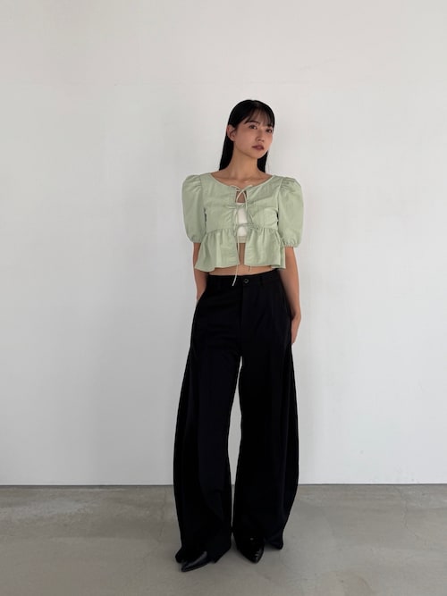 2way puff sleeve logo blouse（シャツ/ブラウス）｜Knuth Marf