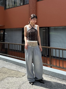 「Knuth Marf（クヌースマーフ）のアイテム」を使った、Knuth Marfさん（レディース・160cm）の夏コーディネート