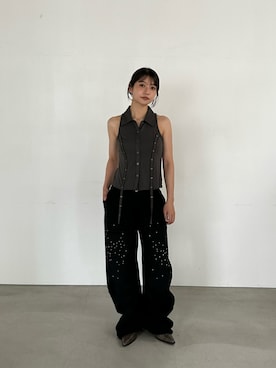 「Knuth Marf（クヌースマーフ）のアイテム」を使った、Knuth Marfさん（レディース・160cm）の夏コーディネート
