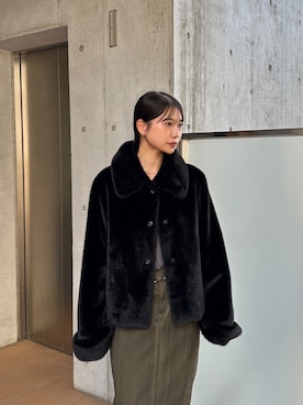 「Knuth Marf（クヌースマーフ）のアイテム（ジャケット/アウター）」を使った、Knuth Marfさん（レディース・160cm）の秋コーディネート
