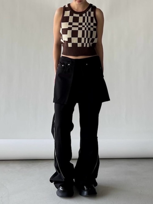 2piece zip flare pants（その他パンツ）｜Knuth Marf