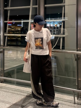 「Knuth Marf（クヌースマーフ）のアイテム」を使った、Knuth Marfさん（レディース・159cm）の夏コーディネート