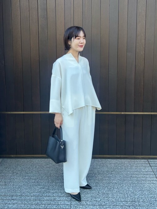 セール】COMFY ストレート イージーパンツ WHITE -UVカット