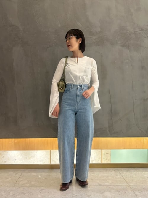 tシャツ 「ASTRAET」 ジップ クルーネック フレアスリーブカットソー レディース ASTRAET tシャツ 「ASTRAET」 ジップ クルーネック フレア