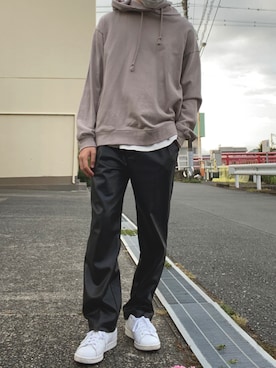「WYM LIDNM（ウィム バイ リドム）のアイテム（マウンテンパーカー）」を使った、cryさん（メンズ・175cm）の秋コーディネート