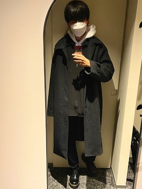 「Dr. Martens（ドクターマーチン）のDr.Martens / ドクターマーチン 1461 3EYE GIBSON SHOE 3ホール ギブソン シューズ ブーツ（ブーツ）」を使った、カイトさん（メンズ・175cm）の冬コーディネート