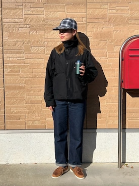 「Lee（リー）のアイテム（パンツ）」を使った、ぶんさん（レディース・153cm）の冬コーディネート