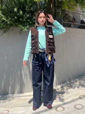 「Tieasy（ティージー）のアイテム」を使った、ぶんさん（レディース・153cm）の春コーディネート