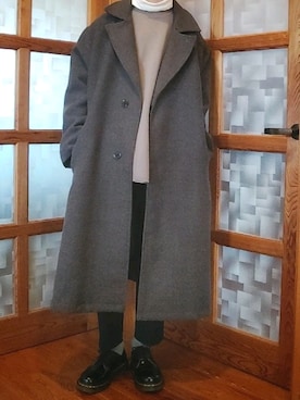 「WYM LIDNM（ウィム バイ リドム）のMILANO RIB HEAVY WEIGHT PO KNIT（ニット/セーター）」を使った、よっちゃんさん（メンズ・163cm）の冬コーディネート