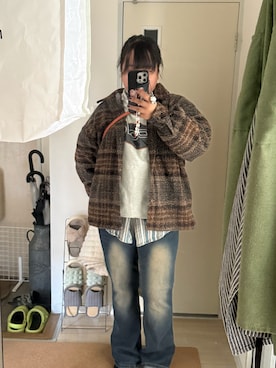 「アイテム（PC・スマホグッズ/家電）」を使った、2006さん（レディース・162cm）の冬コーディネート