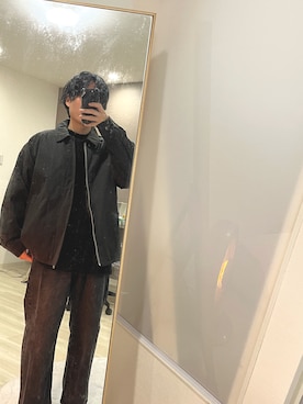 「WYM」｜「アイテム（カバーオール）」を使った、yuuukeyさん（メンズ・164cm）の冬コーディネート