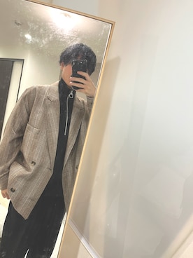 「remer（リメール）のアイテム（テーラードジャケット）」を使った、yuuukeyさん（メンズ・164cm）の冬コーディネート
